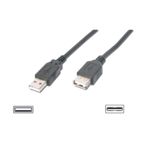 DIGITUS CAVO PROLUNGA USB 2.0 A-A MASCHIO/FEMMINA 1.8 MT NERO