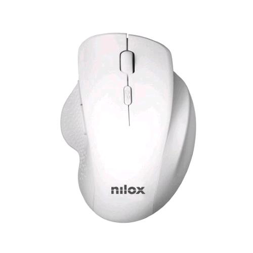 NILOX NXMOWI3002 MOUSE WIRELESS OTTICO 3.200 DPI ERGONOMICO 6 TASTI BIANCO 