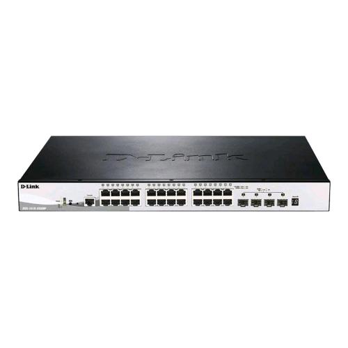 D-LINK DGS-1510-28XMP SWITCH GESTITO L3 24 x 10/100/1000 (PoE+) + 4 x 10 Gigabit SFP+ PoE+ (370 W)