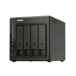 QNAP TS-453E NAS CHASSIS TOWER INTEL CELERON J6412 2.6GHz RAM 8GB-4 BAY HDD/SSD 2.5"/3.5"/M.2-LAN 10/100/1000/2500 Mbps COLORE NERO