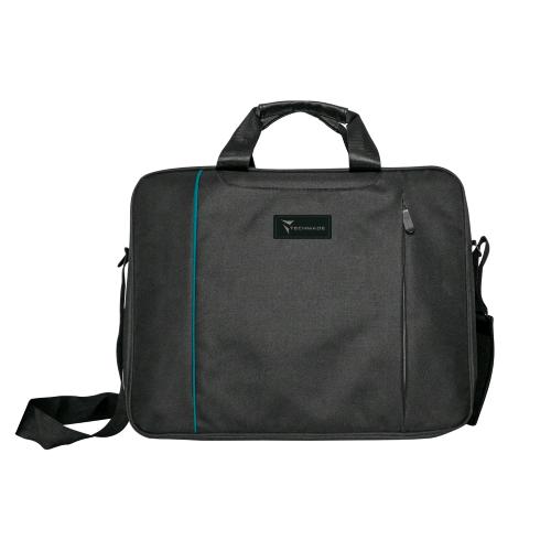 TECHMADE TM-PCBAG-BKB BORSA IN NYLON PER NOTEBOOK FINO A 15.6" BLACK/BLU
