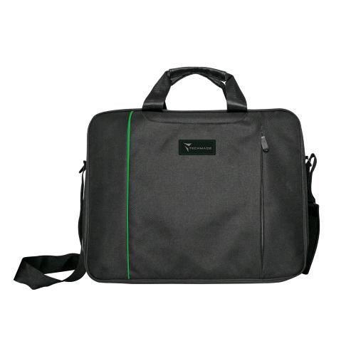 TECHMADE TM-PCBAG-BKG BORSA IN NYLON PER NOTEBOOK FINO A 15.6" BLACK/GREEN