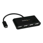 STARTECH HUB USB-C 4 PORTE DA USB-C a 4 x USB-A - USB 2.1 - Hub - 4 x USB 2.0 NERO