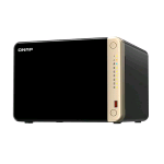 QNAP TS-664 NAS CHASSIS DESKTOP CELERON N5095 2.9GHz RAM 16GB-6 BAY HDD/SSD 2.5"/3.5"/M.2-LAN 100/1000/2500 Mbps COLORE NERO/GOLD