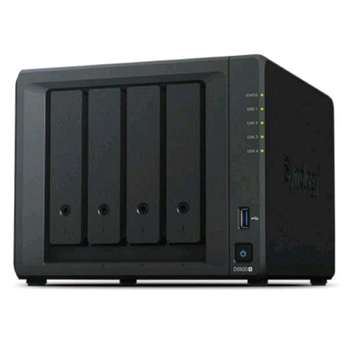 SYNOLOGY DISKSTATION DS923+ NAS CHASSIS TOWER AMD RYZEN R1600 2.6GHz RAM 4GB-4 BAY HDD/SSD 2.5"/3.5"-LAN 10/100/1000 Mbps COLORE NERO