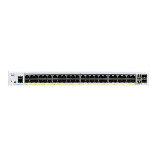 CISCO CATALYST 1000-48P-4X-L SWITCH GESTITO L2 24 X 10/100/1000 (POE+) + 24 X 10/100/1000 + 4 X 10 GIGABIT SFP+ (UPLINK) POE+ (370 W) MONTABILE SU RACK