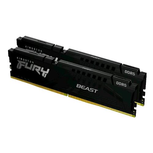 KINGSTON FURY BEAST KIT MEMORIA RAM 2x8GB 16GB TOTALI 5.600 MHz TECNOLOGIA DDR5 TIPOLOGIA DIMM 288-PIN CL36 NERO
