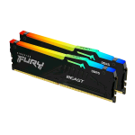 KINGSTON FURY BEAST RGB KIT MEMORIA RAM 2x8GB 16GB TOTALI 6.000 MHz TECNOLOGIA DDR5 TIPOLOGIA DIMM 288-PIN CL36 BLACK