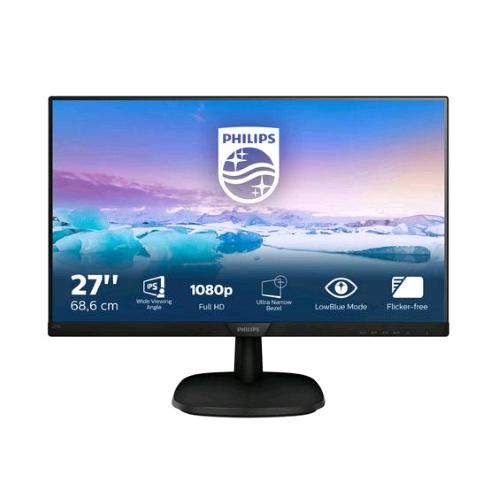 PHILIPS 273V7QJAB V LINE 27" LED IPS FULL HD 16:9 75Hz 4MS CONTRASTO 1.000:1 VGA HDMI DISPLAY PORT ALTOPARLANTI INCORPORATI NERO 