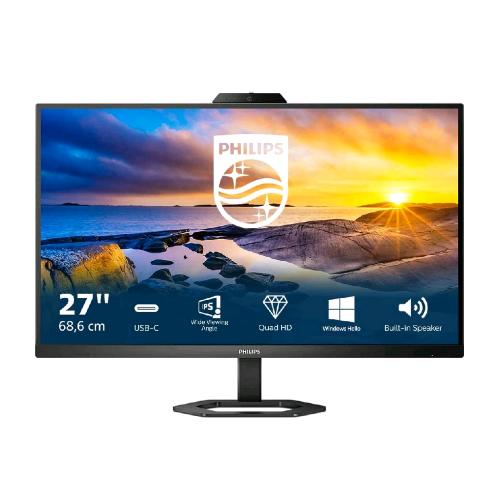 PHILIPS 27E1N5600HE/00 27" LED IPS QUAD HD 16:9 75Hz 4MS WEBCAM  HUB USB HDMI DISPLAYPORT USB-C 65W ALTOPARLANTI INCORPORATI NERO
