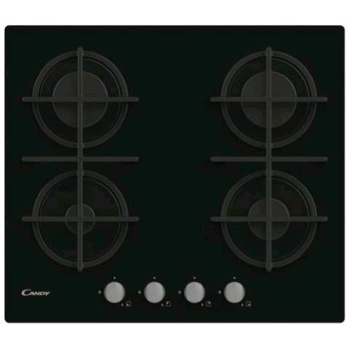 CANDY CVG6B PIANO COTTURA A GAS 4 FUOCHI PIANO IN VETRO TEMPERATO NERO