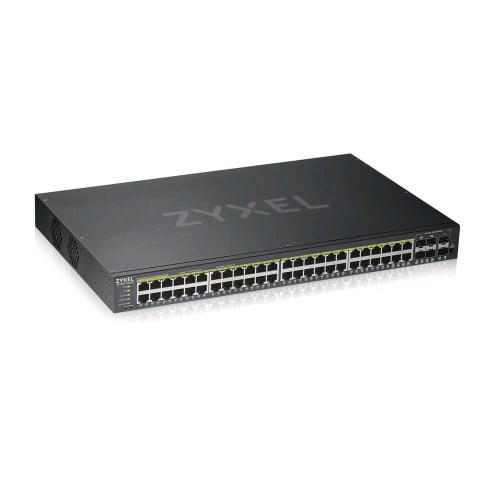 ZYXEL GS192048HPV2-EU0101F SWITCH GESTITO 48 x 10/100/1000 (PoE+) DI CUI 4 x combo Gigabit SFP + 2 x Gigabit SFP PoE+ (375 W)