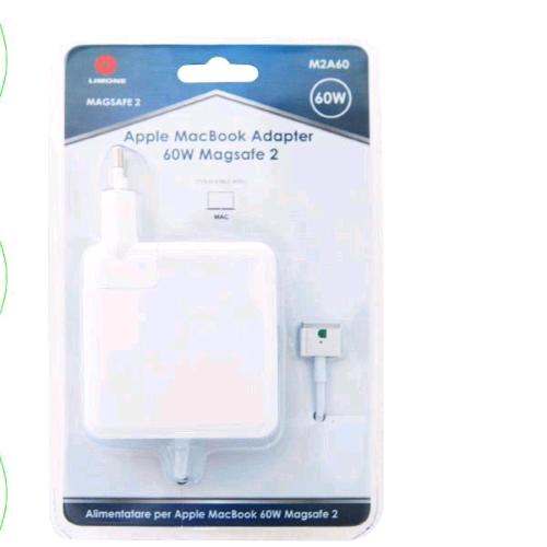 LIMONE M2A20W APPLE MACBOOK ALIMENTATORE MAGSAFE 2 60 W BIANCO