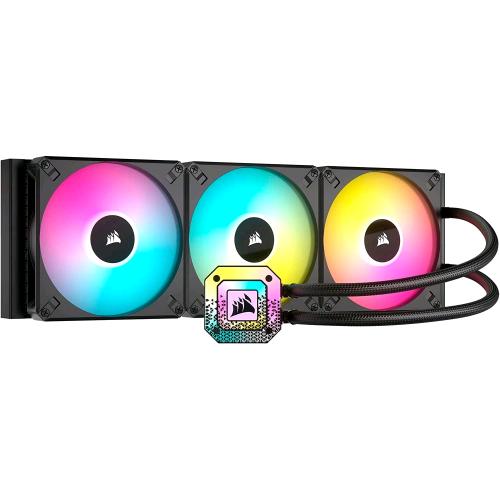 CORSAIR iCUE H170i ELITE CAPPELLIX XT CPU LIQUID COOLER DISSIPATORE A LIQUIDO PER CPU TRE VENTOLE AF140 RGB ELITE RADIATORE 420mm INTEL 1700/1200/2066 AMD AM4/STRX4 NERO