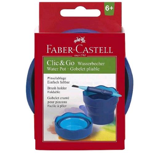 FABER CASTELL CLICK&GO SCODELLINO LAVA PENNELLI BLU