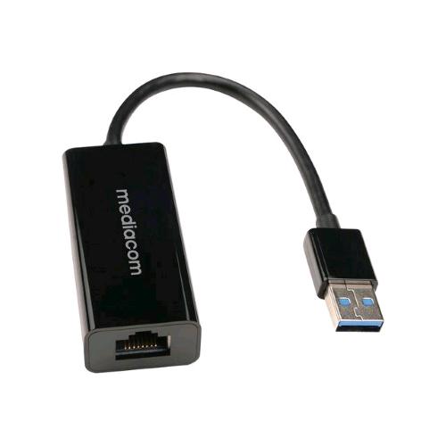 MEDIACOM MD-U103 ADATTATORE DA USB-A 3.0 A GIGABIT ETHERNET NERO