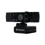 VERBATIM AWC-03 WEBCAM 4K ULTRA HD AUTOFOCUS DOPPIO MICROFONO 30 FPS USB 2.0 OTTURATORE DI PROTEZIONE PRIVACY BLACK 