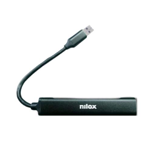 NILOX NXHUB401 HUB 4 PORTE USB 1 x 3.0 - 3 x 2.0 NERO