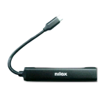 NILOX NXHUBUSBC11 HUB USB 3 x USB 2.0 NERO