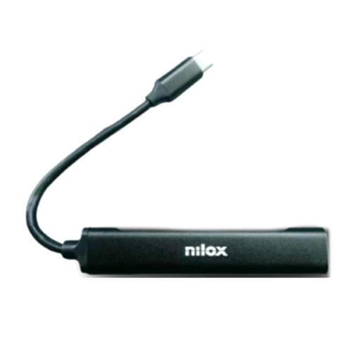 NILOX NXHUBUSBC11 HUB USB 3 x USB 2.0 NERO