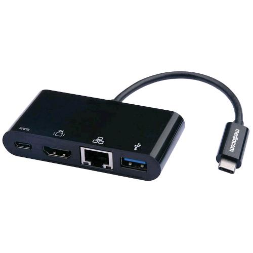 MEDIACOM M-DOCKTPC DOCKING STATION POWER DELIVERY 60 W 1 x USB-C 60 W - 1 x USB-A 3.0 - 1 x HDMI -1
