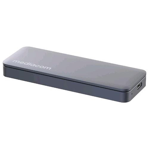MEDIACOM MD-S406 BOX ESTERNO PER SSD M.2 NVMe  2280, 2260, 2242 e 2230 PCIe MAX 1TB USB-C 3.1 IN ALLUMINIO