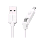 MEDIACOM M-CUB21 CAVO 2 IN 1 DA USB-A A LIGHTNING/MICRO USB 1.2 MT BIANCO