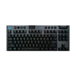 LOGITECH G915 TKL TASTIERA GAMING RETROLILLUMINATA LED RGB  USB BLUETOOTH LIGHTSPEED SWITCH MECCANICI QWERTY USA INTERNAZIONALE CARBONIO