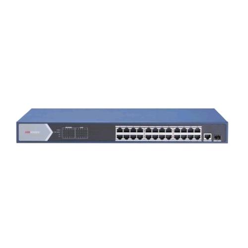HIKVISION DS-3E0526P-E SWITCH DI RETE NON GESTITO 24+1 PORTE RJ-45 GIGABIT ETHERNET SUPPORTO POE BLU