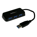 STARTECH ST4300MINU3B MINI HUB PORTATILE USB-A 3.0 4 PORTE USB-A 3.0 SUPERSPEED NERO