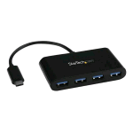 STARTECH HB30C4AB HUB USB-C 4 PORTE USB-A 3.0 SUPERSPEED ALIMENTAZIONE A BUS DESKTOP NERO