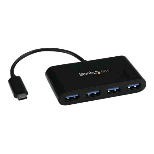 STARTECH HB30C4AB HUB USB-C 4 PORTE USB-A 3.0 SUPERSPEED ALIMENTAZIONE A BUS DESKTOP NERO