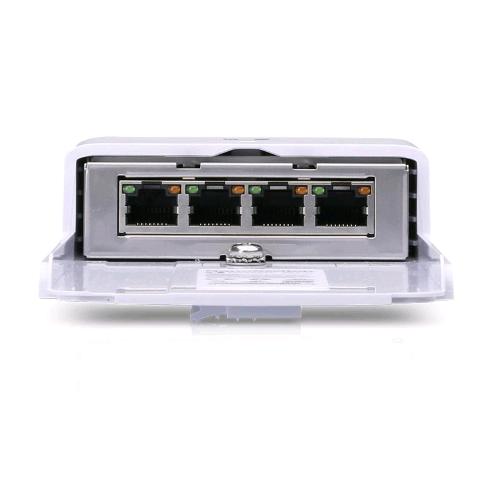 UBIQUITI N-SW NANOSWITCH 4 PORTE RJ-45 GIGABIT 10/100/1000 PoE PER ESTERNO BIANCO
