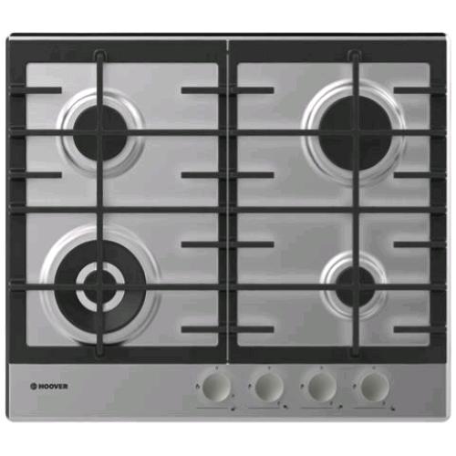 HOOVER HHG6BF4MX PIANO COTTURA A GAS 4 FUOCHI PIANO IN ACCIAIO