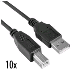NILOX NX090301134 CAVO DA USB-A 2.0 A USB-B 1.8MT M/M NERO CONF.10PZ