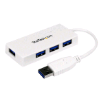STARTECH ST4300MINU3W HUB PORTATILE USB-A 4 x USB-A 3.0 SUPERSPEED BIANCO