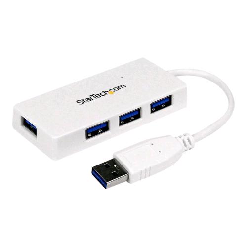 STARTECH ST4300MINU3W HUB PORTATILE USB-A 4 x USB-A 3.0 SUPERSPEED BIANCO