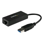 STARTECH USB31000S CAVO ADATTATORE USB-A 3.0 MASCHIO A ETHERNET RJ-45 GIGABIT 10/100/1000 FEMMINA NERO