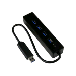 STARTECH ST4300PBU3 HUB PORTATILE USB-A 4 x USB-A 3.0 SUPERSPEED NERO