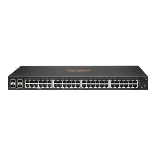 HPE ARUBA 6100 48G 4SFP+ SWITCH GESTITO L3 48 x 10/100/1000 + 4 x 1 Gigabit / 10 Gigabit SFP+ FLUSSO D'ARIA DA LATERALE A LATERALE MONTABILE SU RACK