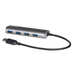 I-TEC U3HUB448 HUB USB-A 3.0 AUTOALIMENTATO IN METALLO 4 x USB 3.2 Gen 1 SUPERSPEED 5Gbps CHARGHING CON ALIMENTATORE ESTERNO GRIGIO