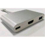 NILOX NX080200126 ADATTATORE DA USB-C A 1xUSB-A 3.0 1xUSB-A 2.0 1xHDMI ARGENTO