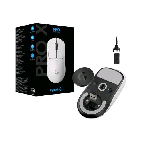 LOGITECH PRO X SUPERLIGHT MOUSE OTTICO GAMING WIRELESS LIGHTSPEED 5 PULSANTI ACCELERAZIONE MAX 40G 25.400 DPI SENSORE HERO