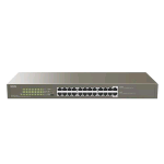 TENDA TEG1124P-24-250W SWITCH NON GESTITO 24 PORTE GIGABIT ETHERNET 10/100/1000 PoE MONTAGGIO A RACK