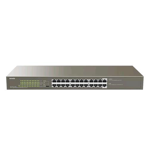 TENDA TEG1124P-24-250W SWITCH NON GESTITO 24 PORTE GIGABIT ETHERNET 10/100/1000 PoE MONTAGGIO A RACK