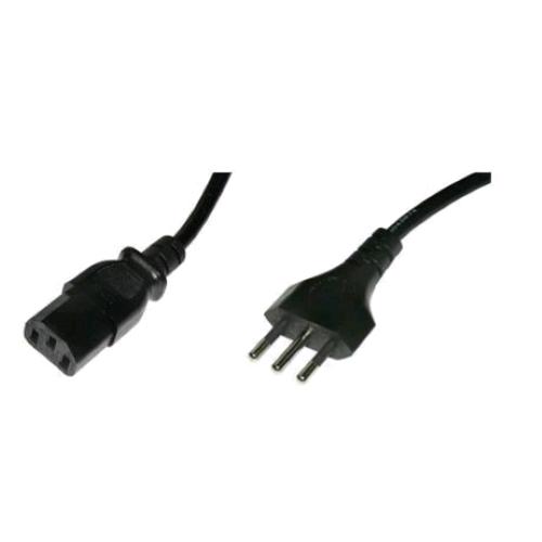 NILOX CAVO ALIMENTAZIONE DA CEI 23-16/VII (Italiana - 10A/250V) MASCHIO A IEC C13 FEMMINA 1.8 MT NERO