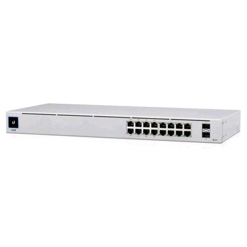 UBIQUITI USW-16-POE-EU SWITCH GESTITO L2 16 PORTE LAN GIGABIT 10/100/1000 DI CUI 8 PoE 42 W + 2 SFP MONTABILE A RACK