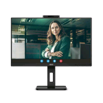 AOC Q27P3CW 27" LED IPS QUAD HD 16:9 75Hz 4MS CONTRASTO 1.000:1 WEBCAM INTEGRATA 5MP HUB USB 2xHDMI DISPLAYPORT USB-C DOCKING ALTOPARLANTI INCORPORATI NERO 