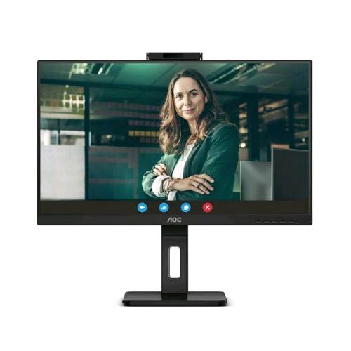 AOC Q27P3CW 27" LED IPS QUAD HD 16:9 75Hz 4MS CONTRASTO 1.000:1 WEBCAM INTEGRATA 5MP HUB USB 2xHDMI DISPLAYPORT USB-C DOCKING ALTOPARLANTI INCORPORATI NERO 