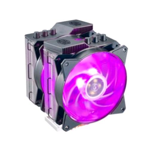 COOLER MASTER MASTERAIR MA621P TR4 DISSIPATORE E VENTOLA A DOPPIA TORRE RGB PER CPU AMD RYZEN THREADRIPPER 2VENTOLE 120MM RGB BLACK  